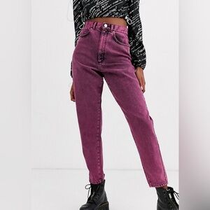NWT ASOS Pink Acid Wash Jeans. 28